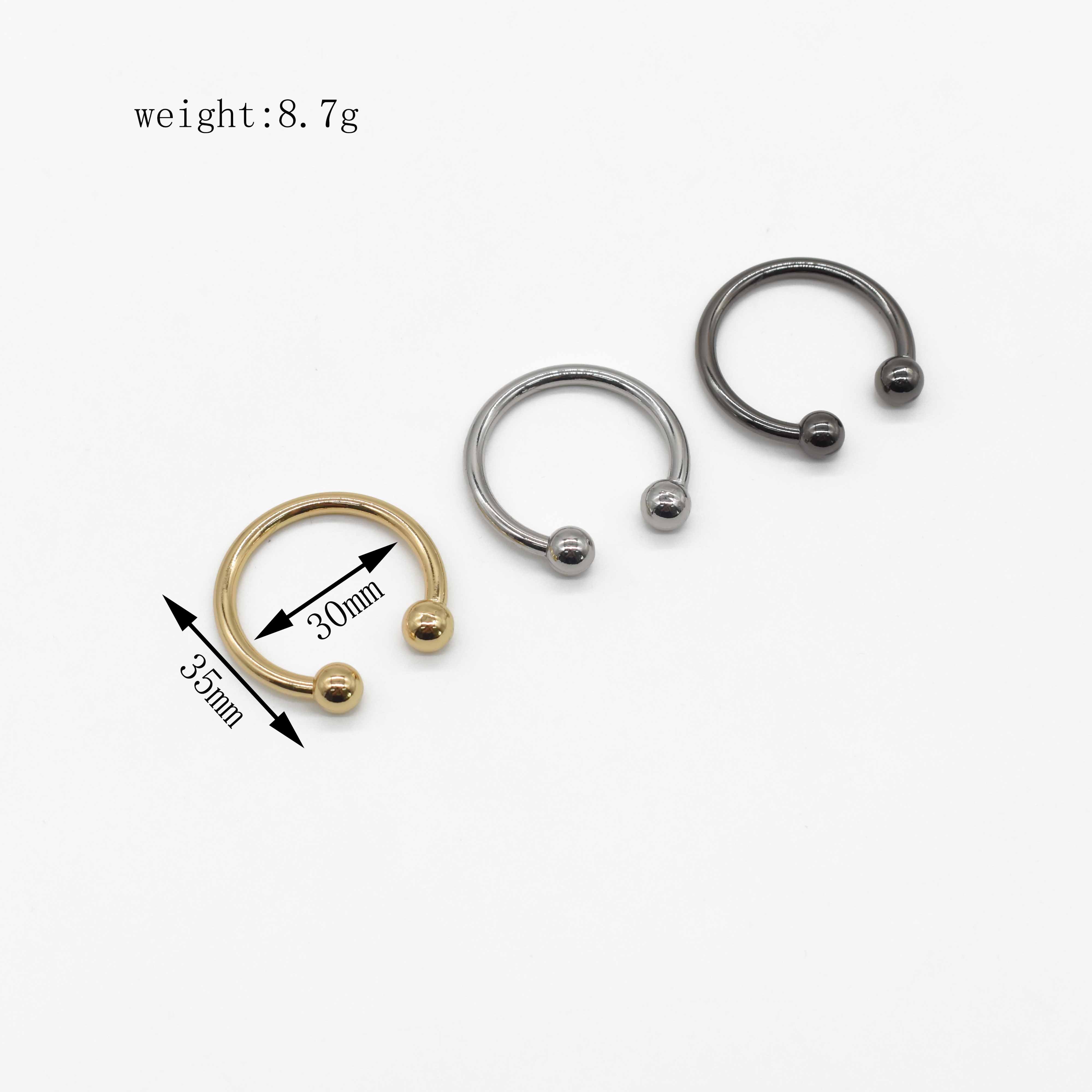 Classic Style U Ring Buckle Custom Multi Sizes Garment Accessories For Women Swimwear
