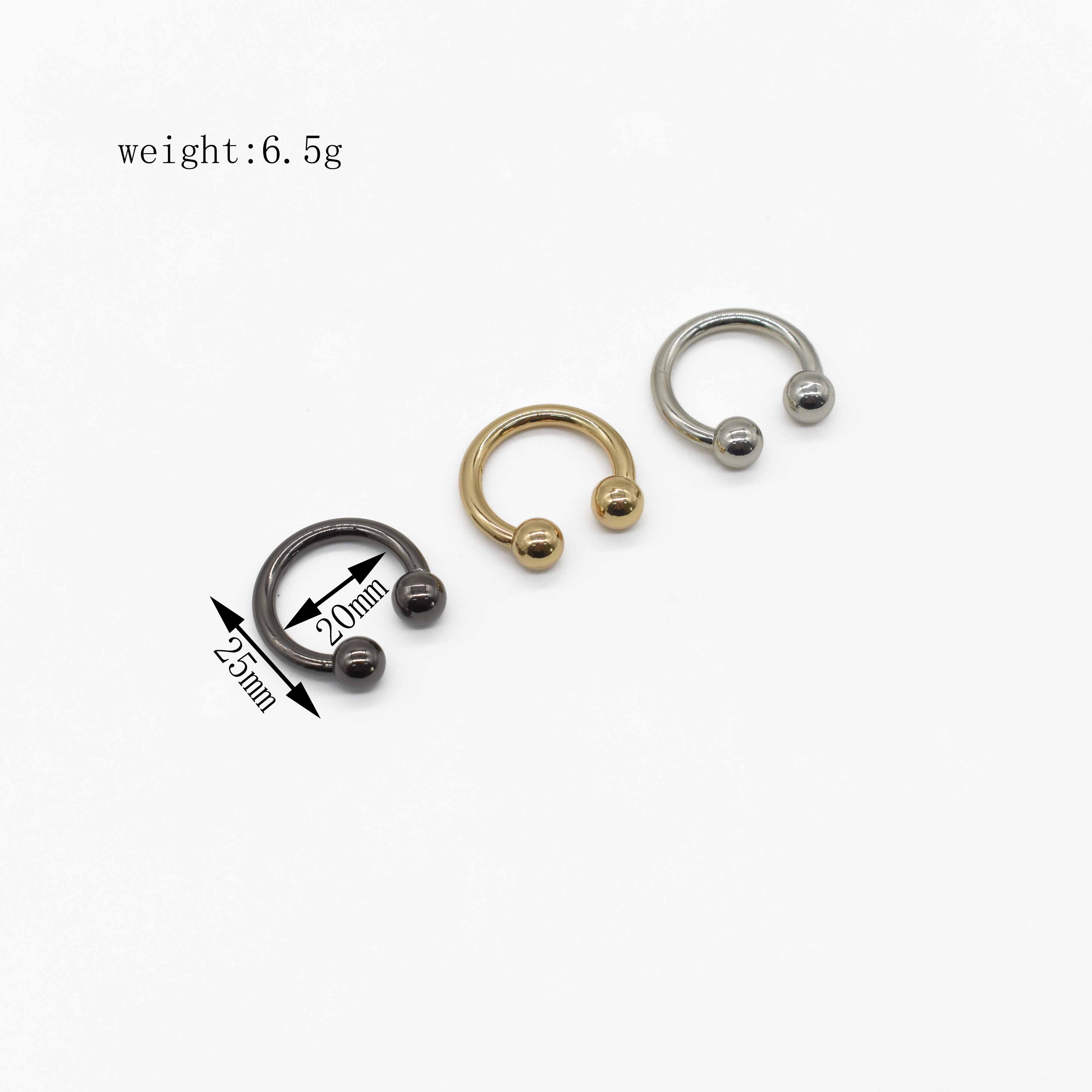 Classic Style U Ring Buckle Custom Multi Sizes Garment Accessories For Women Swimwear