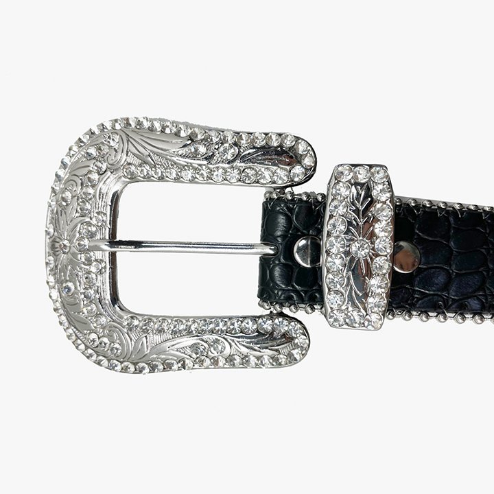 Christmas Shine Bling Bling Red and Black Buckle Rhinestone Leather Belt for Men Big Size 5XL Waist