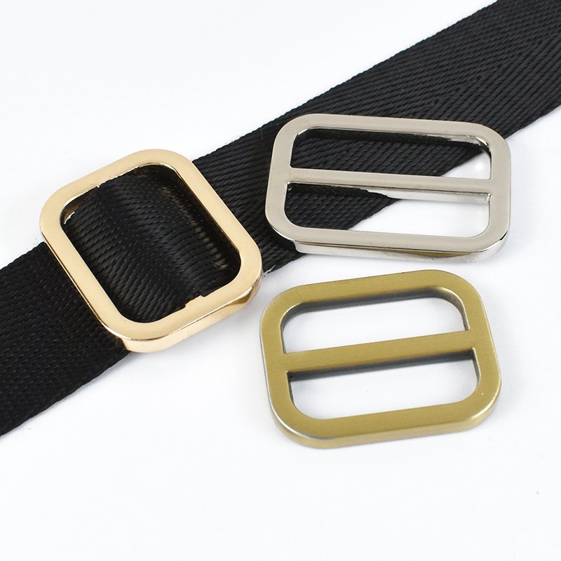 Meetee BF675 20-50mm Garment Webbing Hook Handbag Accessories Belt Buckle Alloy Bag Strap Buckles Tri-glide Slider Adjust Clasp