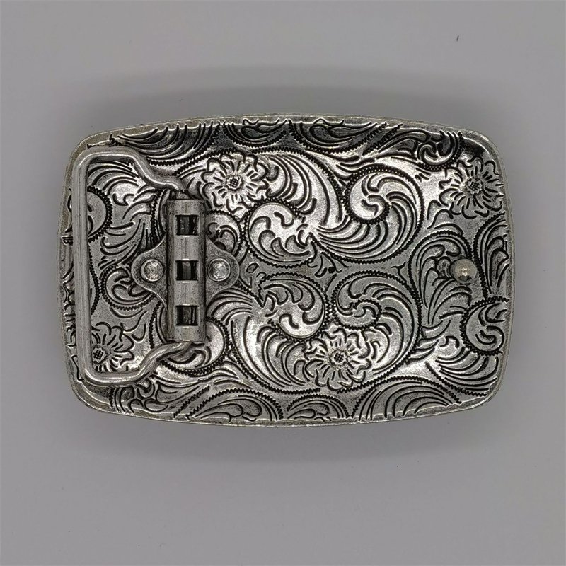 European American Fashion Belt Buckle Turquoise Western Cowboy Style Smooth Zinc Alloy Retro Casual Style Customized Logo Print