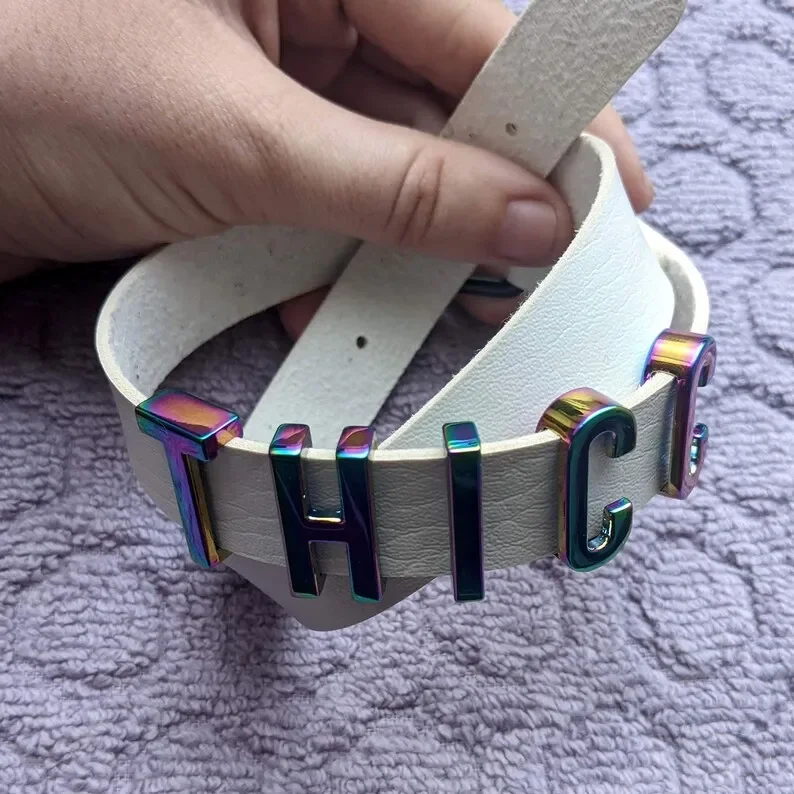 Rainbow Color Zinc Alloy Hollow Wear With Metal Letters Buckle A-Z Alphabet Letter Charm Buckle For Belt Straps/Pet Collars