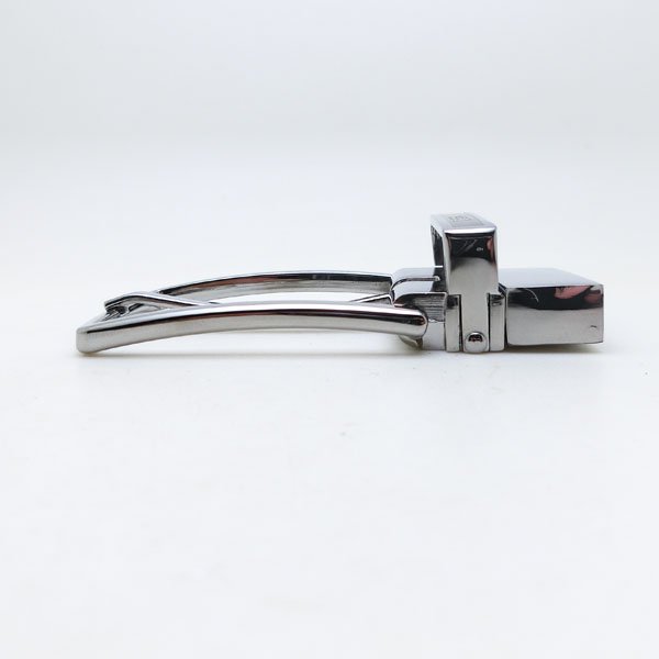 Custom Metal Zinc Alloy Casting Reversible Type Polish Shiny Chrome Electroplated Glass Enamel Belt Buckles For Men