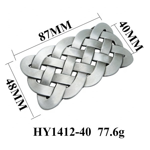 Custom Round Handmade Weaving Zinc Alloy Buckle With PE Rattan For Fashion Straps Belt Buckle Custom 3D Fashion