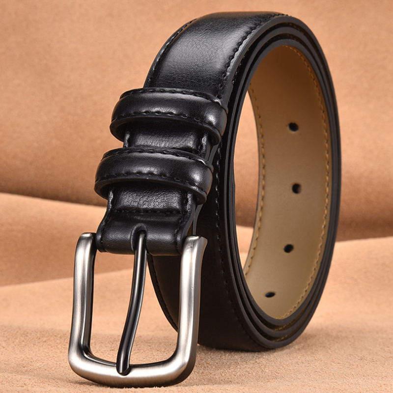 Men's Pin Buckle Belt Pin Buckle Split Genuine Leather Belts for Men Wholesale OEM Belt Factory Custom