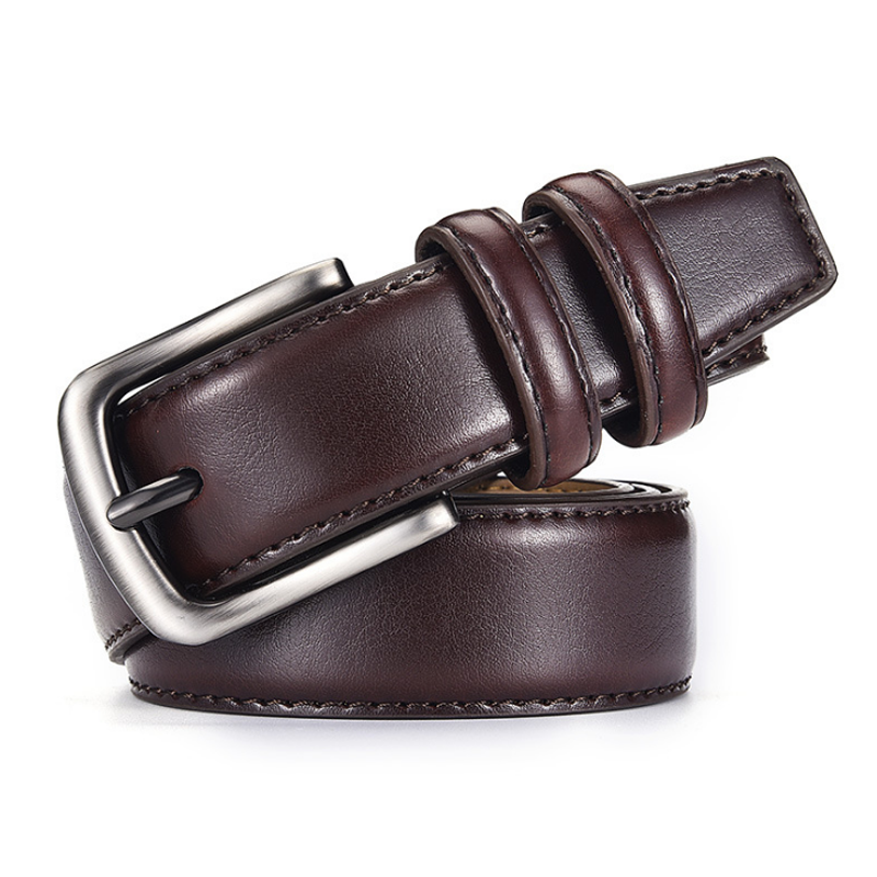 Men's Pin Buckle Belt Pin Buckle Split Genuine Leather Belts for Men Wholesale OEM Belt Factory Custom