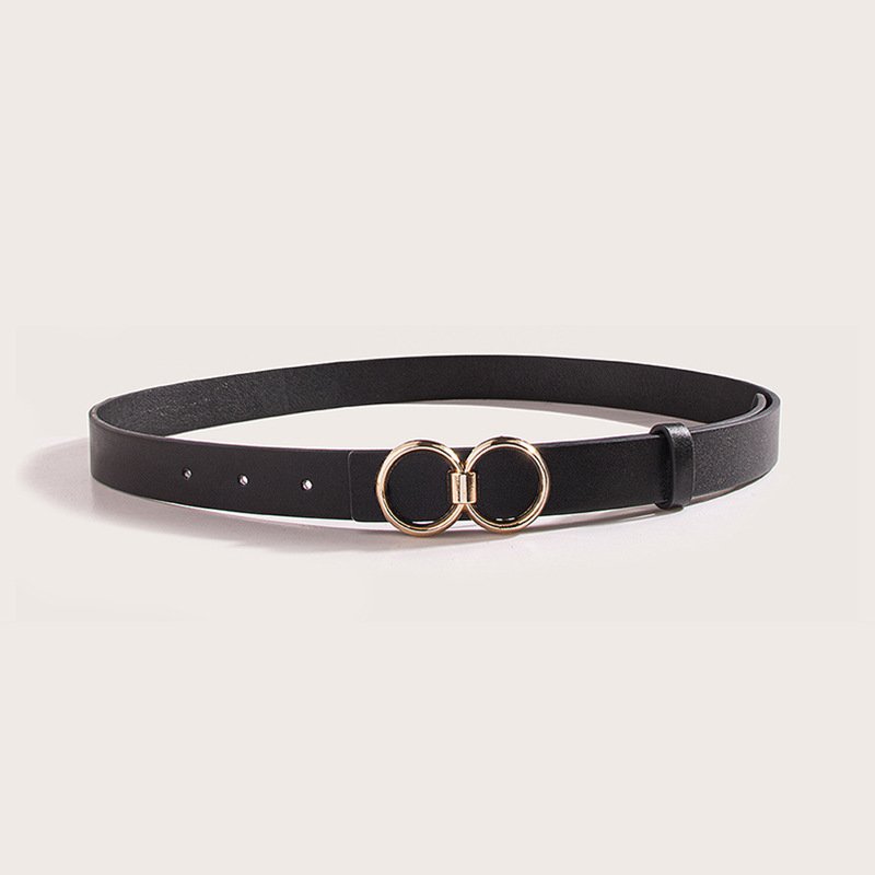 New Arrival Factory Wholesale 8- Buckle Women's PU Leather Belt Fashion Waist Belt for Ladies