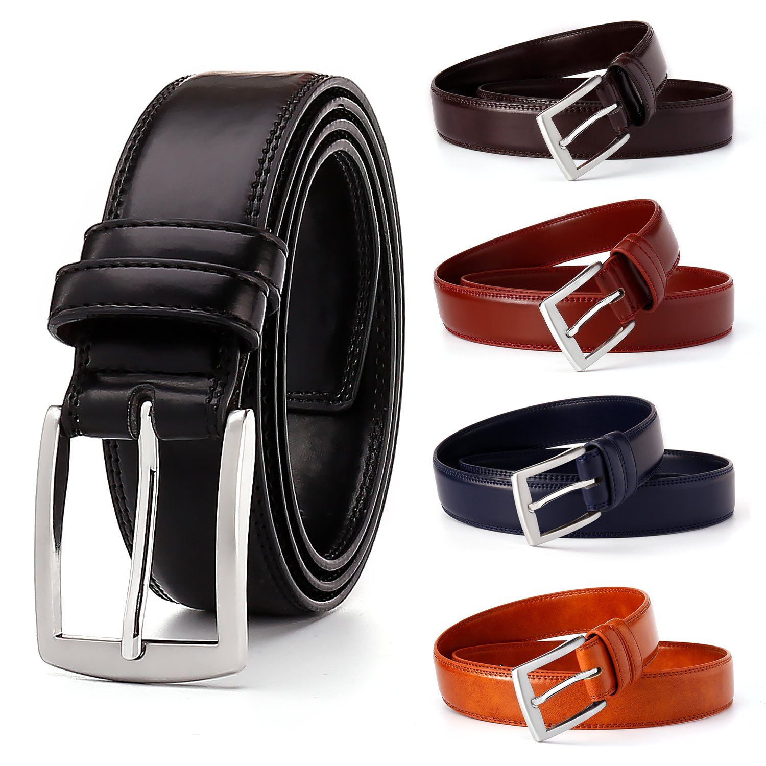 3.5CM Men's pu Leather Belt Fashion & Classic Casual Belt With Single Prong Buckle For Jeans Pants Work And Business men belt