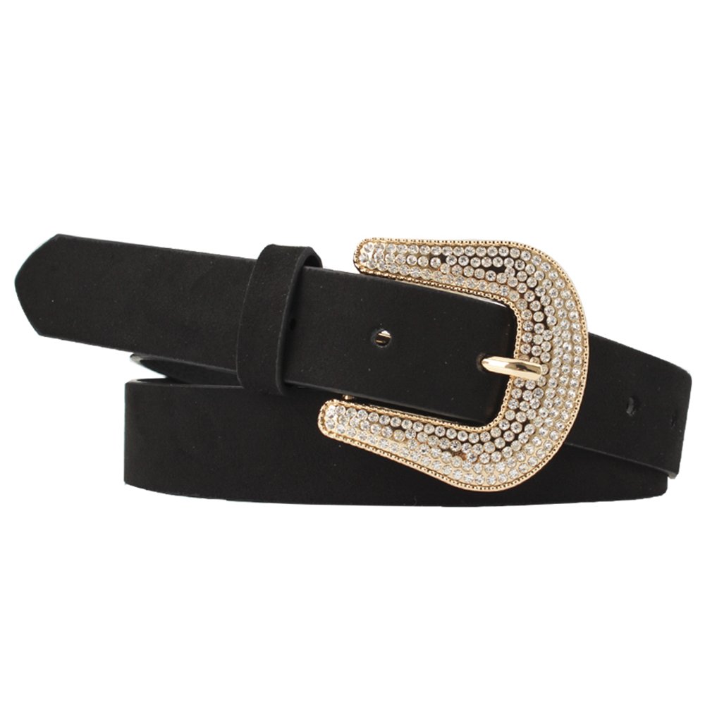 Wholesales Bling Rhinestones buckle Belt Designer Western Cowgirl Cowboy Shiny Studded Diamond Crystal Stone Belt