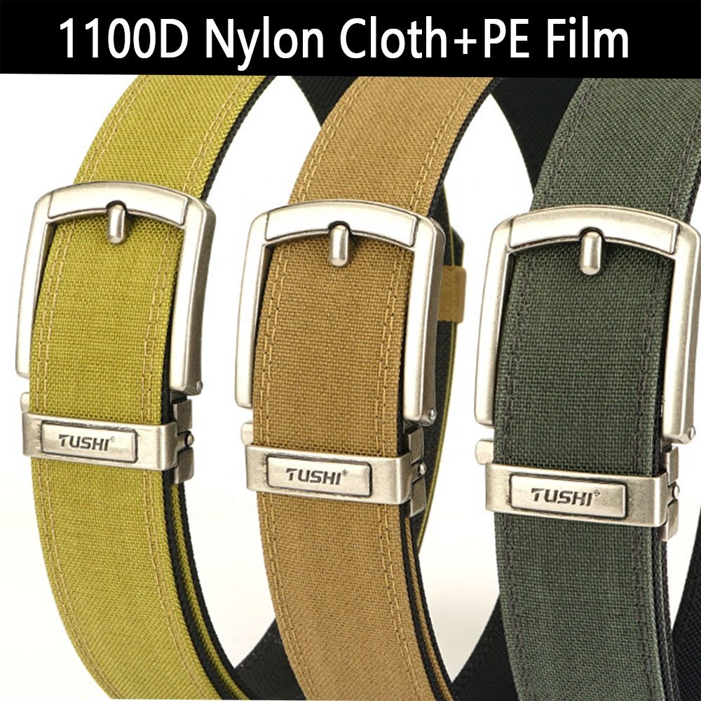 wholesale New Heavy Duty Quick Release Metal Automatic Buckle Thickened Double Layer Nylon Mens Outdoor Shooting Tactical Belts