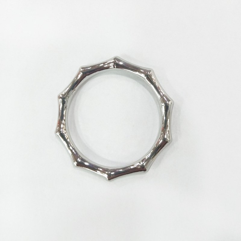 Rustproof Gold Bamboo Shape Bikini Connector Metal Silver Plated Bikini O Ring Buckle For Underwear Swimwear Hardware Accessory