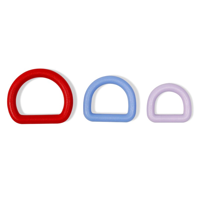 Durable Zinc Alloy D-Ring With Coated Plastic No-Rust Round Buckle Metal Part 16Mm 20Mm 25Mm Size For Dog Collar Leash Harness