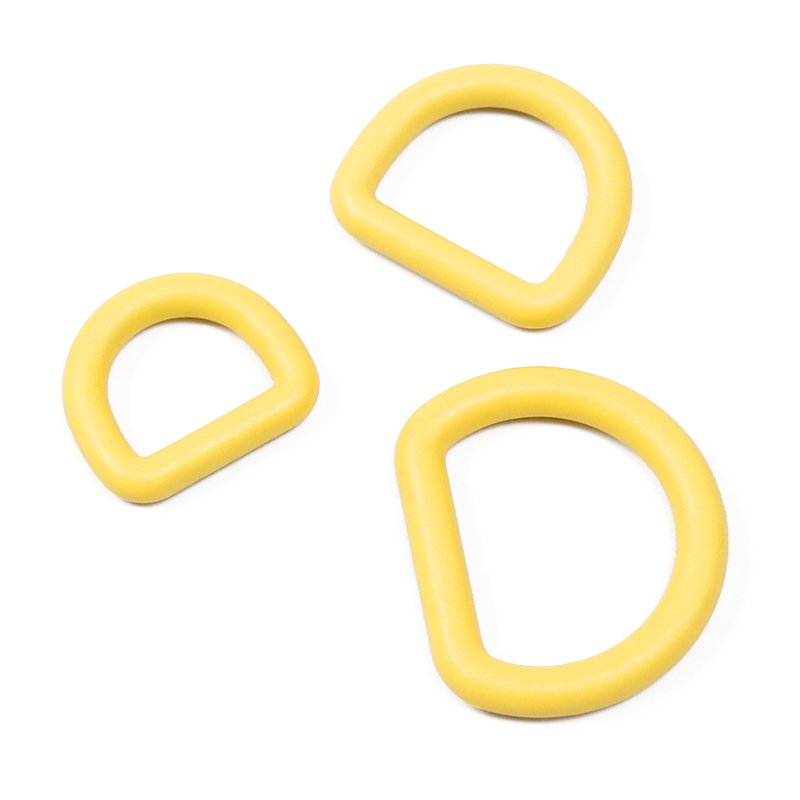 Durable Zinc Alloy D-Ring With Coated Plastic No-Rust Round Buckle Metal Part 16Mm 20Mm 25Mm Size For Dog Collar Leash Harness