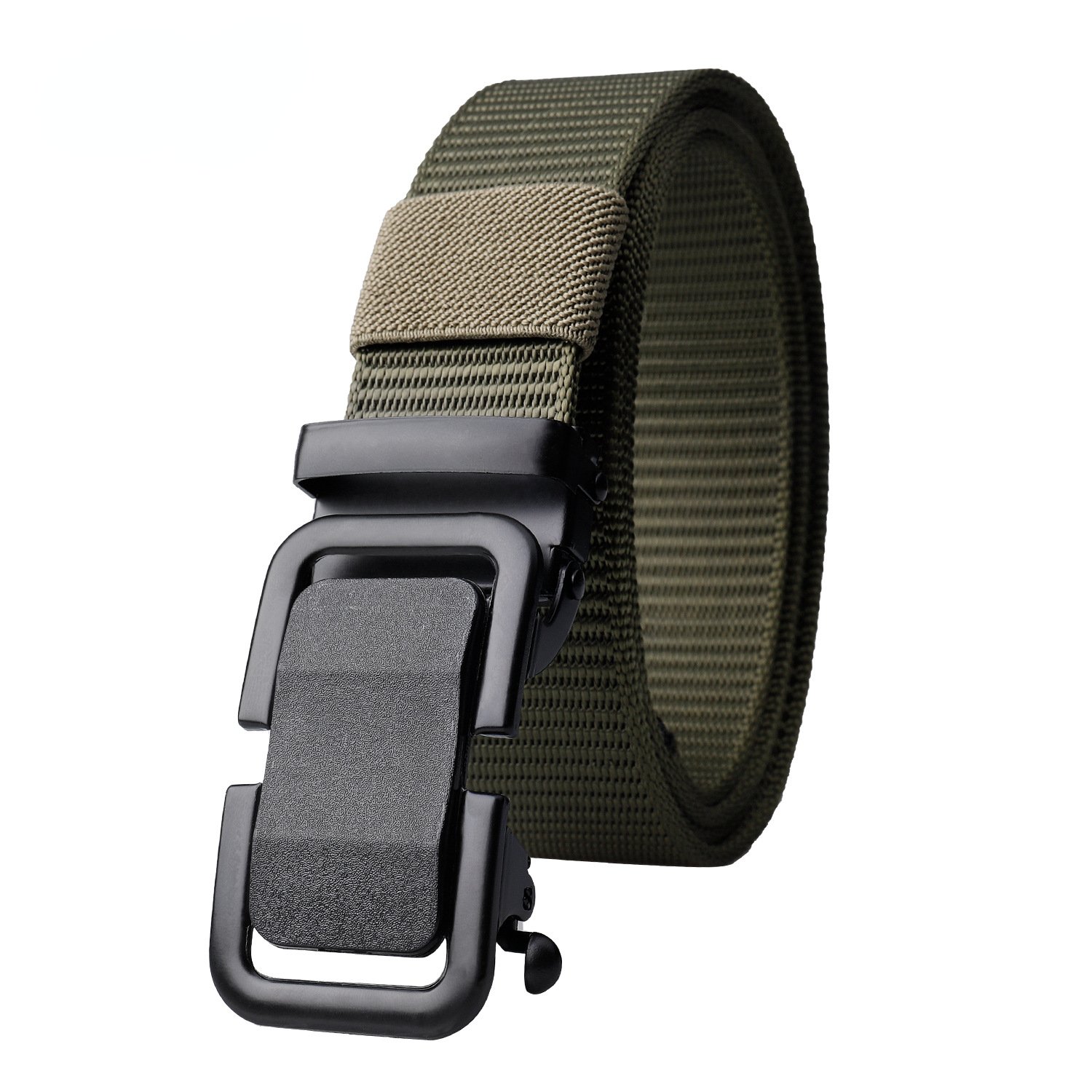 New Braided Polyester Belt Glossy Iron Buckle Men's Outdoor Training Leisure Business Belt Anti-Nylon Tactical Belt