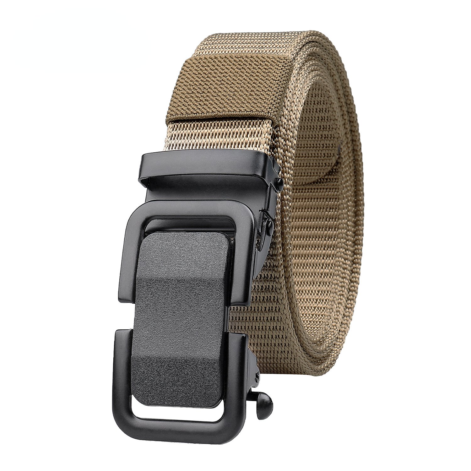 New Braided Polyester Belt Glossy Iron Buckle Men's Outdoor Training Leisure Business Belt Anti-Nylon Tactical Belt