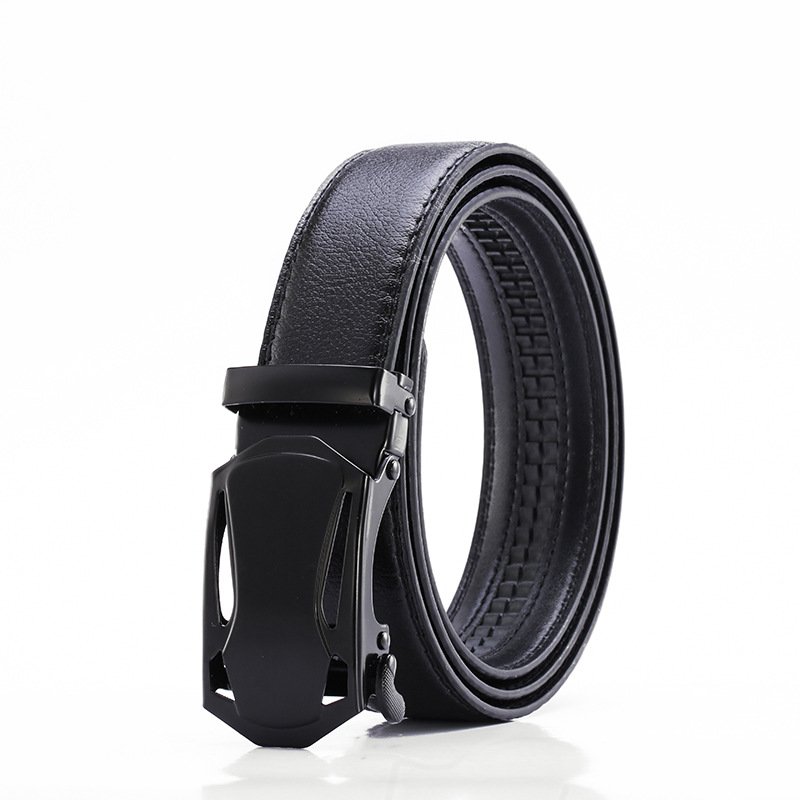 TXL381 Casual Male Faux Leather Belt Automatic Metal Buckle Belts Gift Fashion Jeans Adjustable Men Business Belts