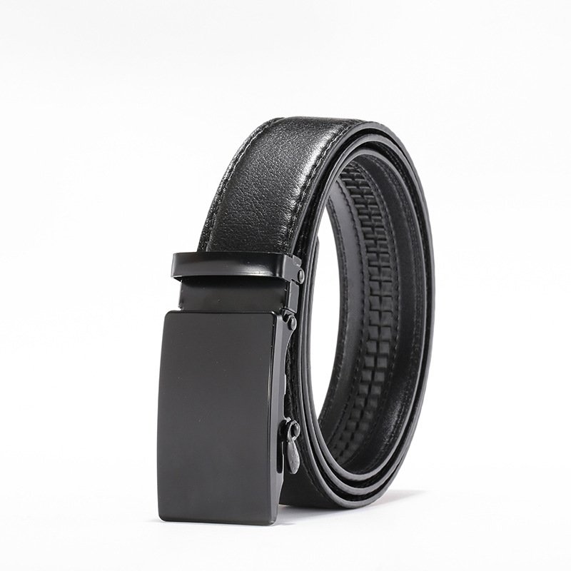 TXL381 Casual Male Faux Leather Belt Automatic Metal Buckle Belts Gift Fashion Jeans Adjustable Men Business Belts