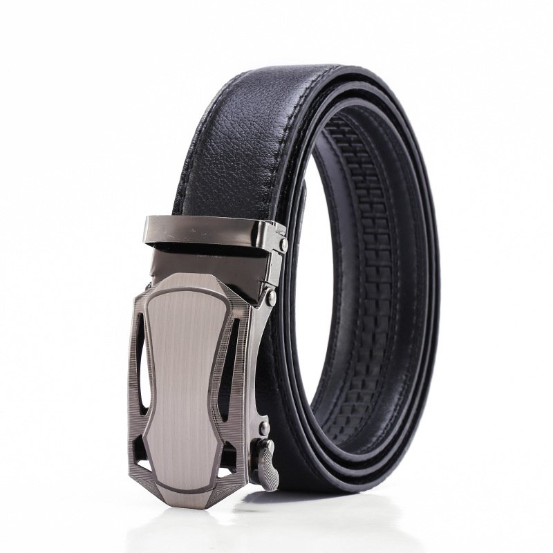 TXL381 Casual Male Faux Leather Belt Automatic Metal Buckle Belts Gift Fashion Jeans Adjustable Men Business Belts