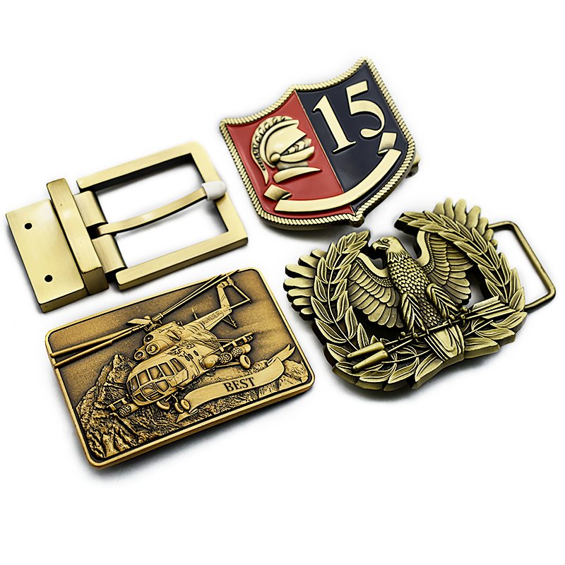 Custom Wholesale custom Crafts soft enamel color 3D zinc alloy silver plated metal belt buckle logo