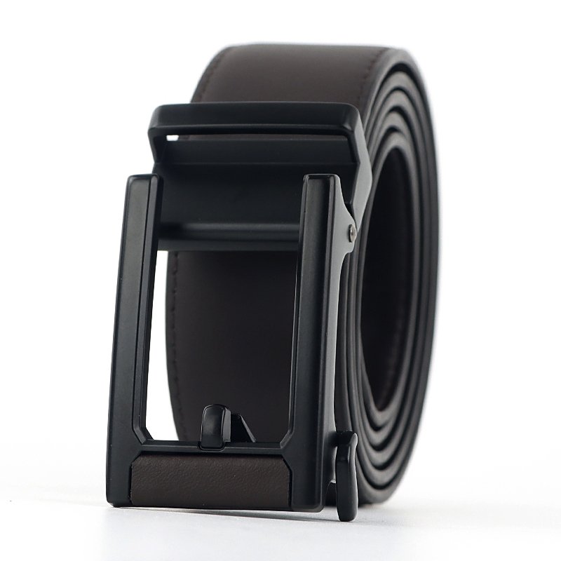 2024 hot selling genuine leather men belt new style fashion alloy automatic buckle men belt jeans belt