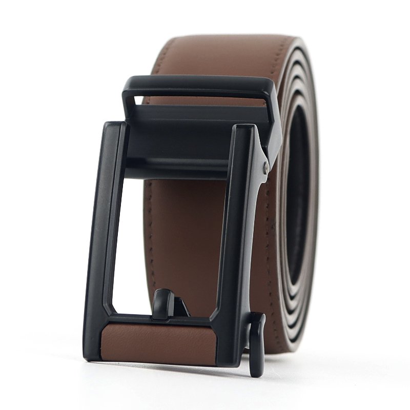 2024 hot selling genuine leather men belt new style fashion alloy automatic buckle men belt jeans belt
