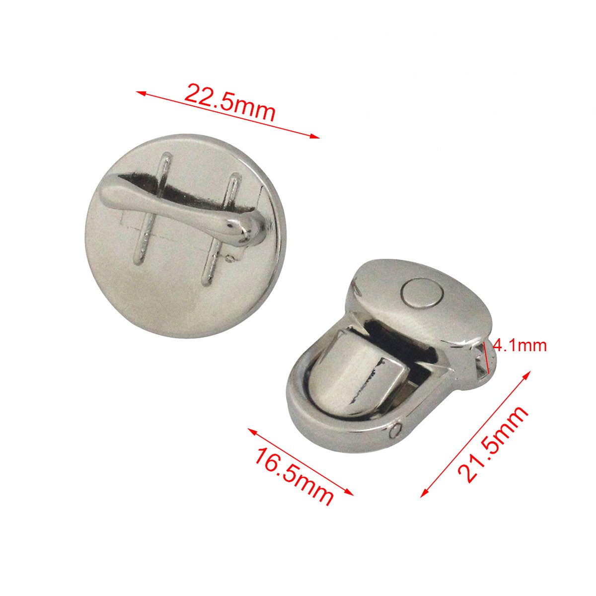 Alloy Bag Closure Clasps Buckle Women Purse Handbag Push Lock Tongue Press Lock Bag Parts Accessories Bag Lock