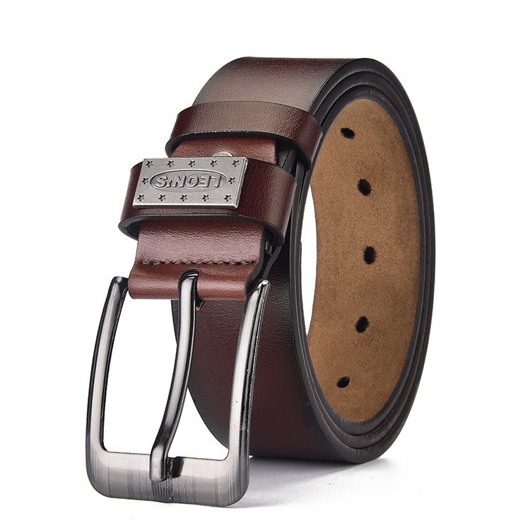 Leon's pin buckle New fashion luxury custom men belt Hot selling soft Manufacturer's Jeans Belt