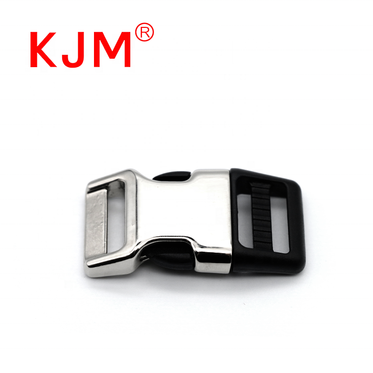 KJM Large Dog Harness Accessories Metal Side Release Clip Triangle D Ring O Shape Pet Collar Buckle