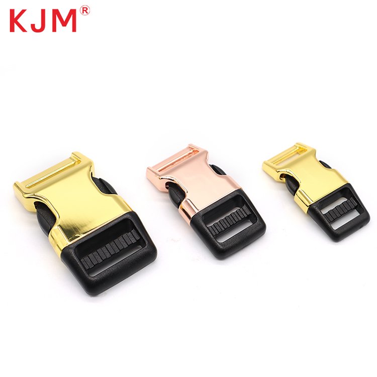 KJM Large Dog Harness Accessories Metal Side Release Clip Triangle D Ring O Shape Pet Collar Buckle