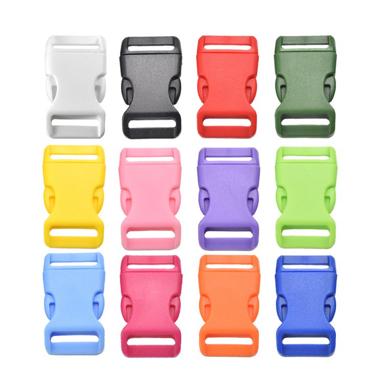 Adjustable Side Release Buckle Square Slider Color Plastic Side Release Safe Plastic Buckles Lock Luggage Backpack 500pcs