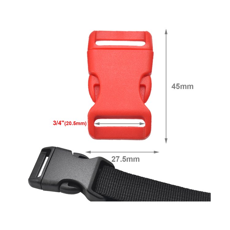 Adjustable Side Release Buckle Square Slider Color Plastic Side Release Safe Plastic Buckles Lock Luggage Backpack 500pcs