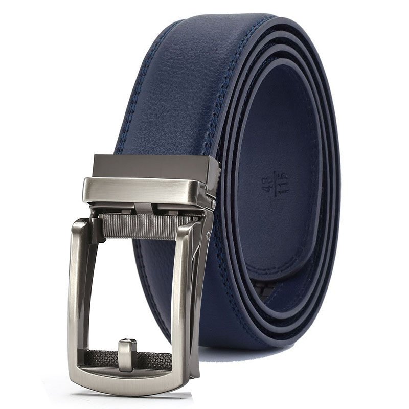 Men's belt automatic buckle belt, men's cowhide belt, genuine leather belt, versatile belt
