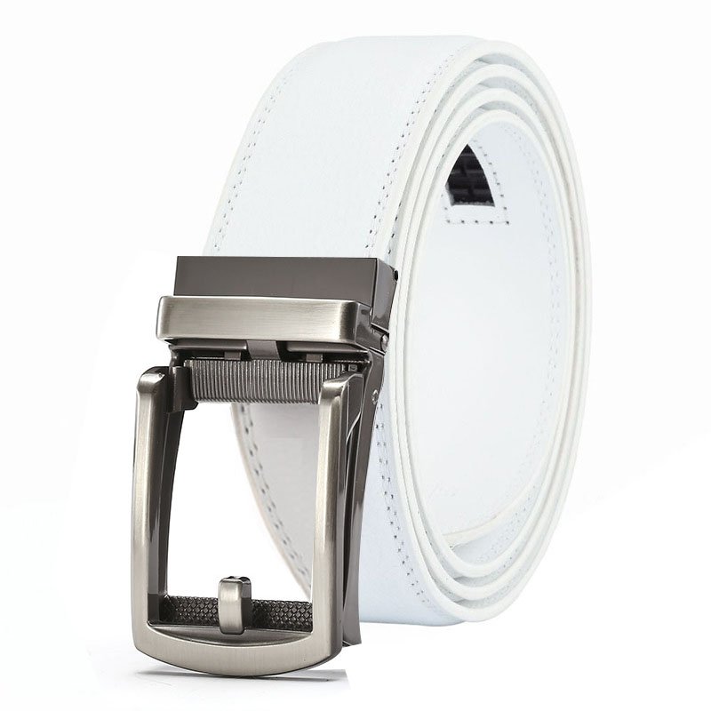 Men's belt automatic buckle belt, men's cowhide belt, genuine leather belt, versatile belt