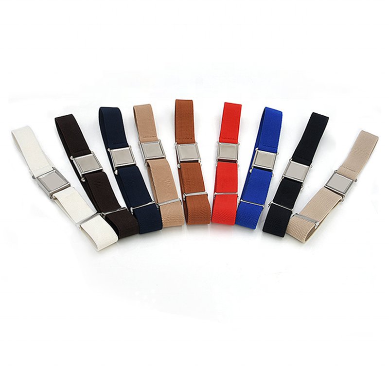 Children's stretch Adjustable Belt Multi-color Adjustable Magnet Buckle Elastic Belt for Kids
