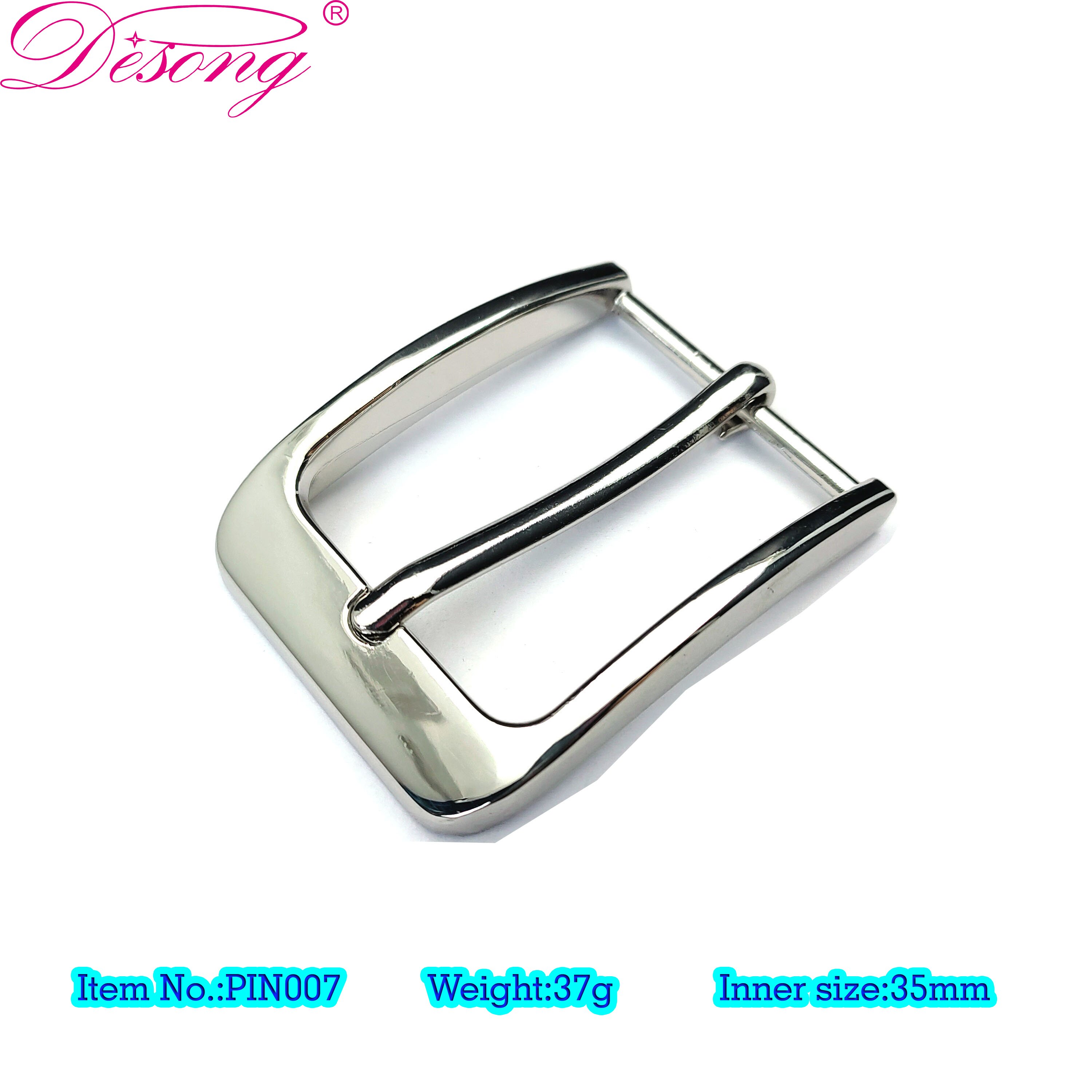 High quality 35mm Belt Buckles alloy pin buckle custom Simple hardware Pin Buckle