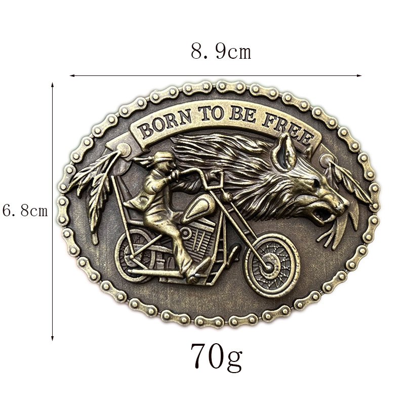 Customized Western Cowboys Logo Metal Belt Buckles Classic Style Alloy Customized Blanks for Men