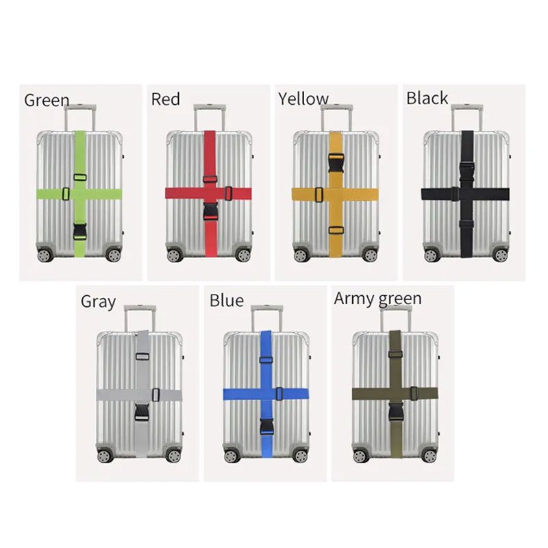 Travel Accessories Can Be Adjusted Luggage Strap Luggage Box Fixing Belt Suitcase Lock Buckle Strap Travel custom luggage strap