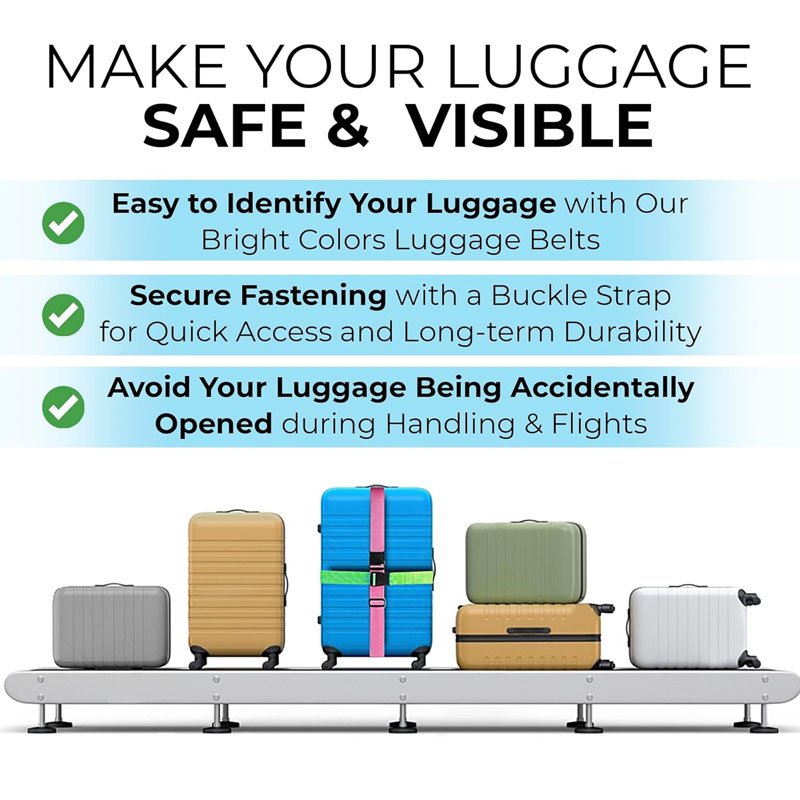 Travel Accessories Can Be Adjusted Luggage Strap Luggage Box Fixing Belt Suitcase Lock Buckle Strap Travel custom luggage strap