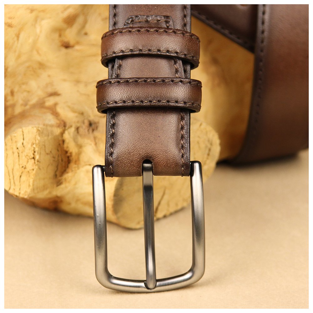 High quality solid alloy pin buckles colorful belt leather belts for men