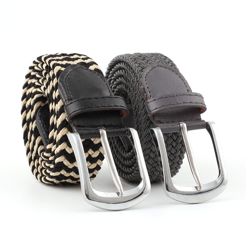 Factory Sale Simple Design Plastic Buckle Polyester Nylon Canvas Belts Security Check Automatic Buckle For Men Women