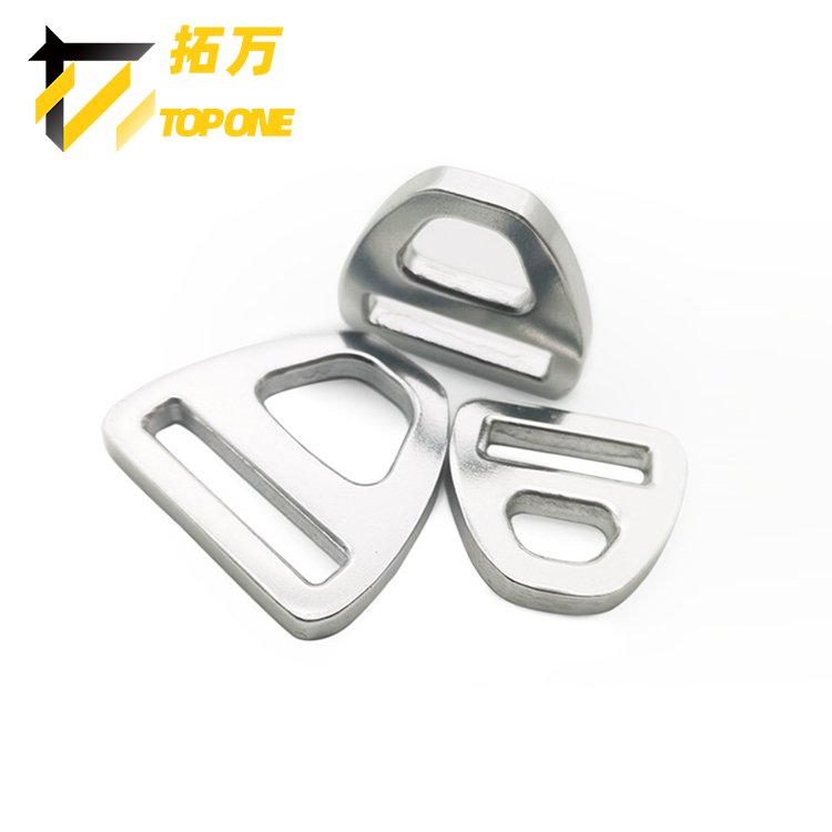 Heavy Loaded Capacity Tactical Aviation Aluminum Buckle Black Triangle Backpack Strap Buckle with belts accessories