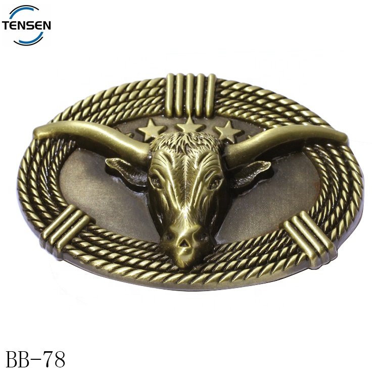High quality leather belt plate hardware round shape embossed gold letter belt buckle for women waist