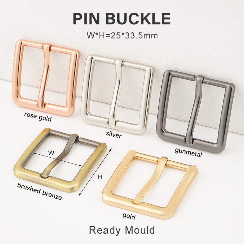 Accessories Bags Handbag Metal Bag Buckle Rose Gold Silver Bronze Gunmetal 1 Inch Adjustable Buckle 25mm Pin Buckle