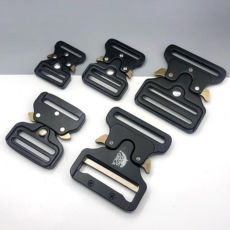 BLACK Custom 25mm ZINC Alloy Tactical Buckle Adjustable Metal Quick Release Belt Buckle