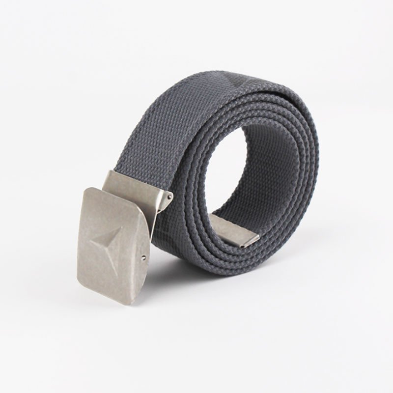 Factory Supplier Polyester Tactical Belt Metal Buckle Weaving Fabric Belts Custom Logo Outdoor Adjustable Nylon Men Canvas Belt