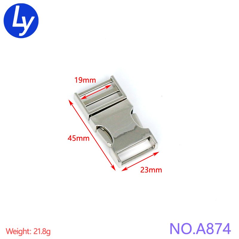 20mm wholesale factory bag accessories plastic buckle custom quick release metal belt buckle bag metal buckle for backpack