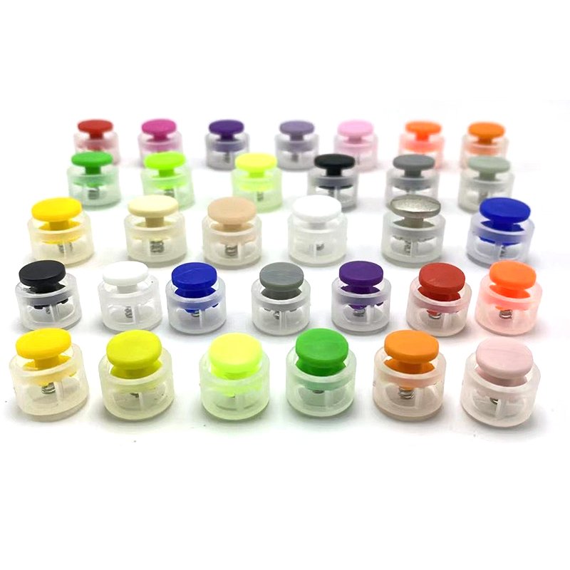 14/17 mm Down Jacket Bell Nylon Rope Newest Rainbow Metal Spring Cord Lock Stopper Adjustable Drawstring Buckle Elastic Toggle