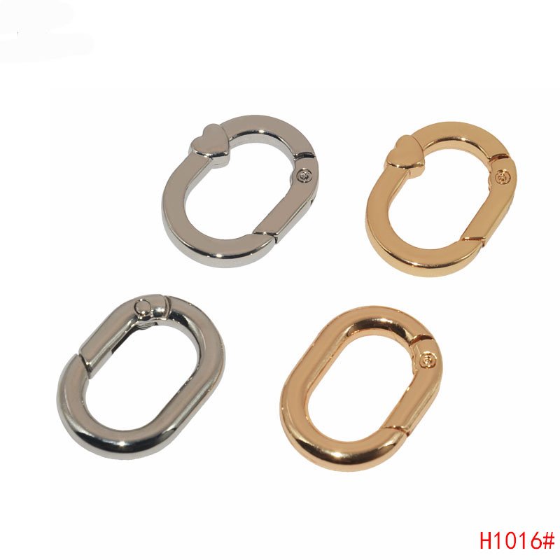 Factory Spring Oval Shaped Rings Alloy Key Ring Belt Strap Chain Buckles Luggage Sewing Spring Ring