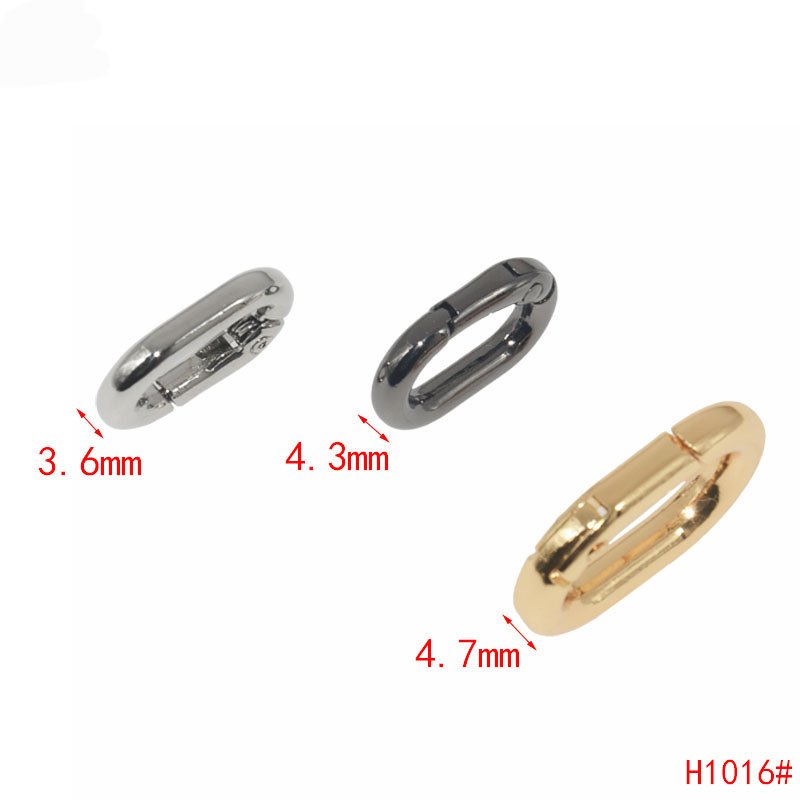 Factory Spring Oval Shaped Rings Alloy Key Ring Belt Strap Chain Buckles Luggage Sewing Spring Ring