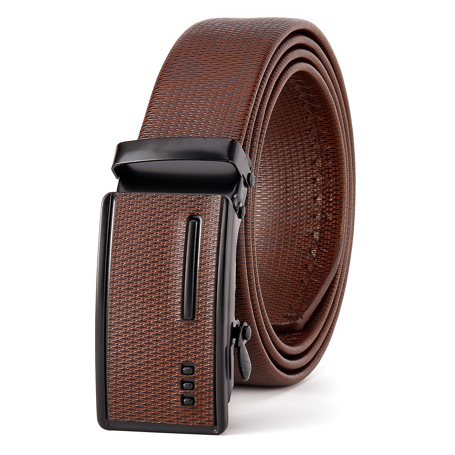 Adjustable pvc western ratchet belt adjustable durable custom men leather belt with automatic sliding buckle men belt